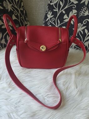 Lindy Bag Women's Red Leather Crossbody Bag
